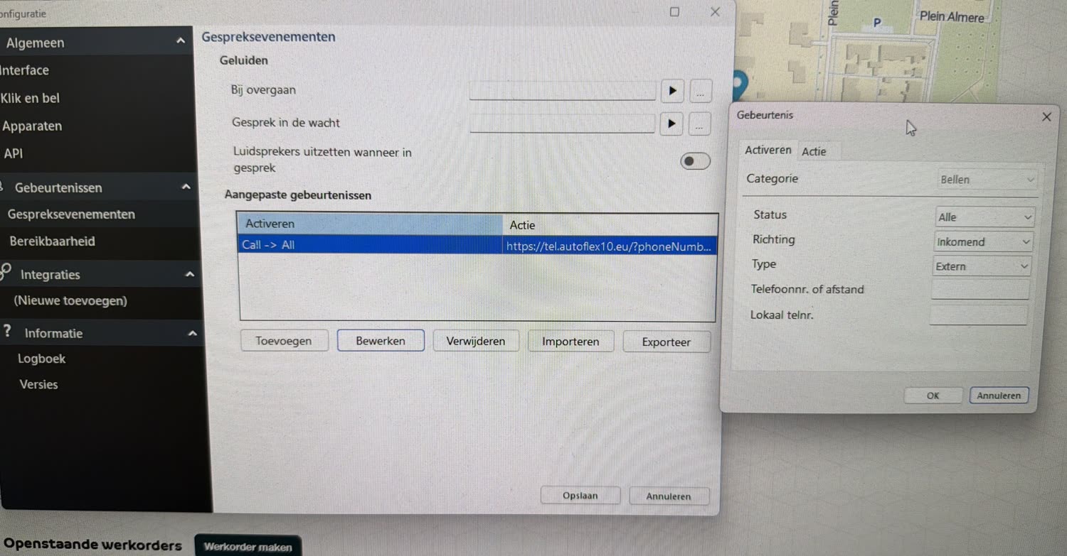 Gespreksevenementen met de aangepaste gebeurtenis en het tabblad Activeren